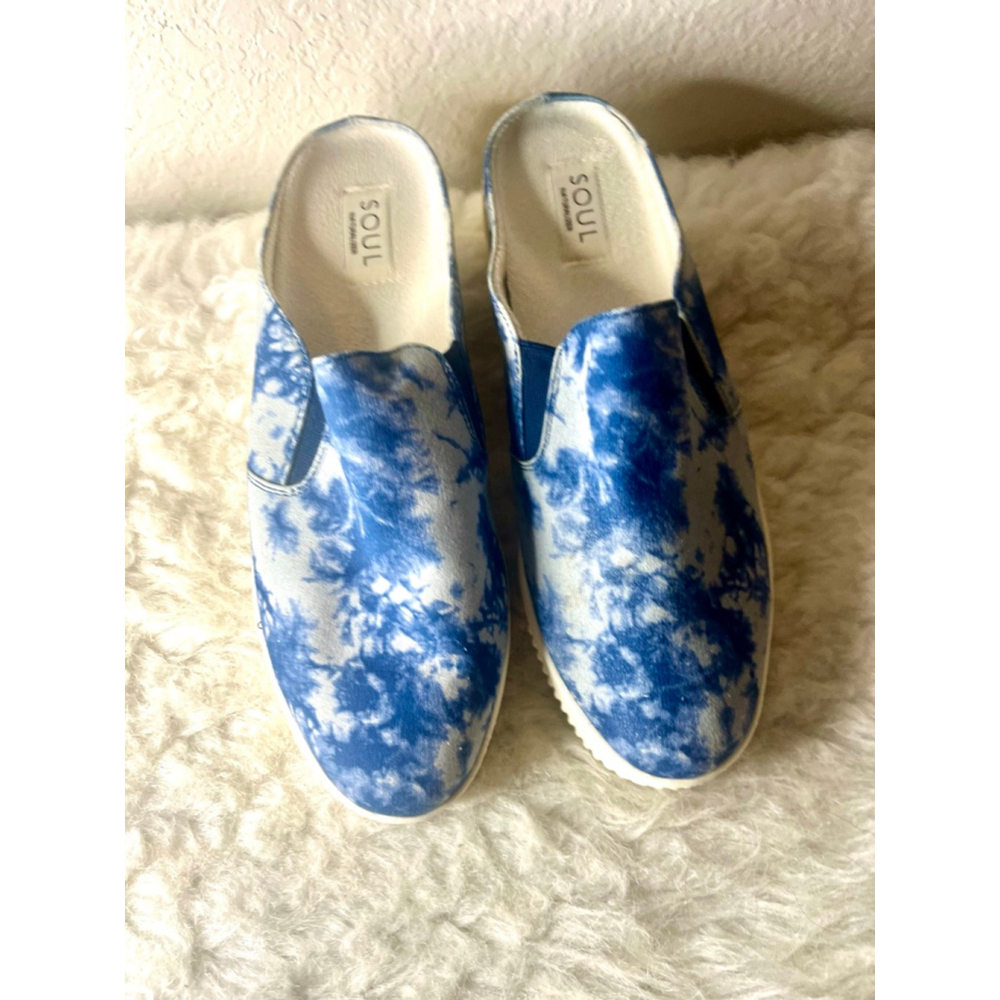 Naturalizer Soul Women's Truly Mule Sneakers Blue and White Size 11